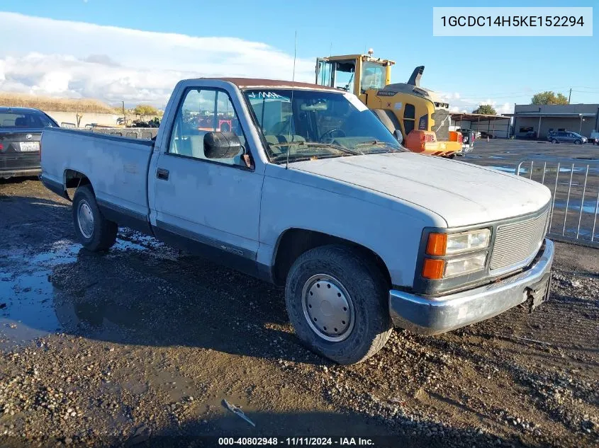 1989 Chevrolet Gmt-400 C1500 VIN: 1GCDC14H5KE152294 Lot: 40802948