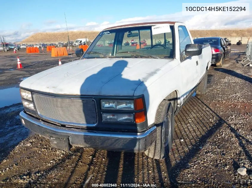 1989 Chevrolet Gmt-400 C1500 VIN: 1GCDC14H5KE152294 Lot: 40802948