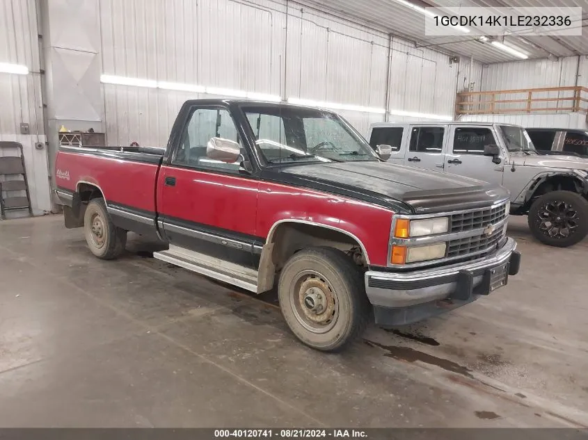 1990 Chevrolet Gmt-400 K1500 VIN: 1GCDK14K1LE232336 Lot: 40120741