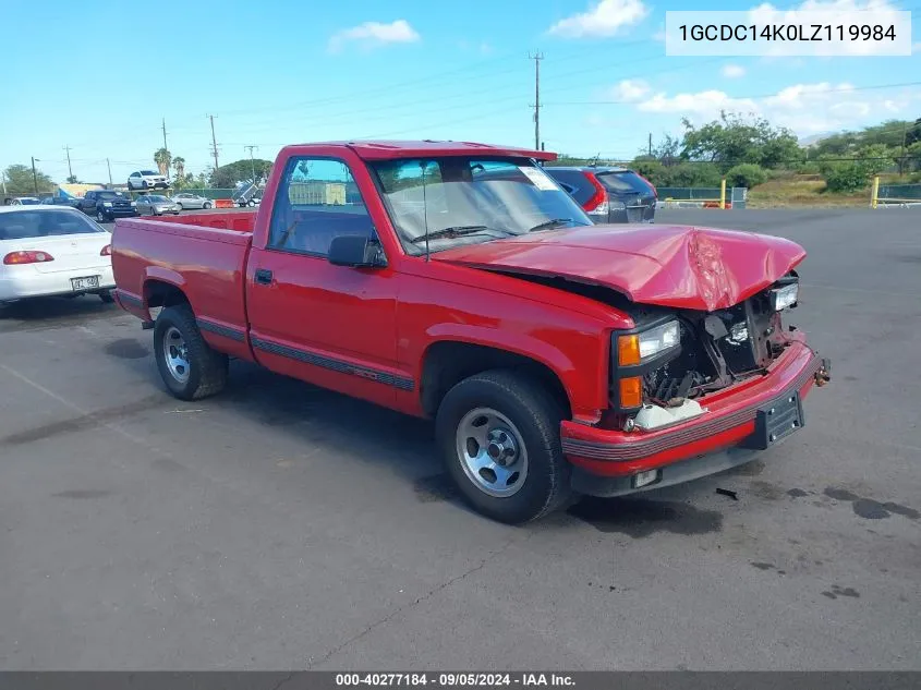 1990 Chevrolet Gmt-400 C1500 VIN: 1GCDC14K0LZ119984 Lot: 40277184