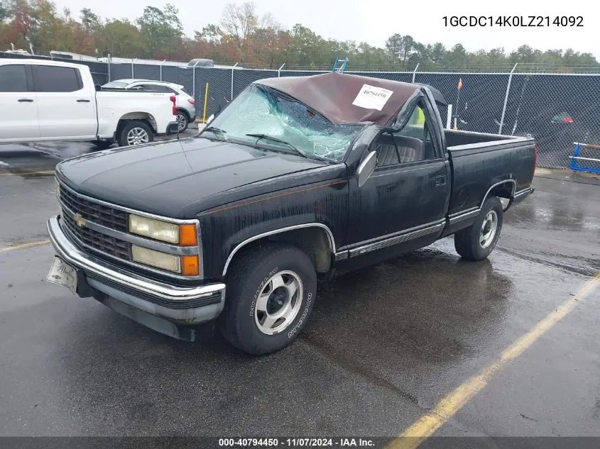 1990 Chevrolet Gmt-400 C1500 VIN: 1GCDC14K0LZ214092 Lot: 40794450