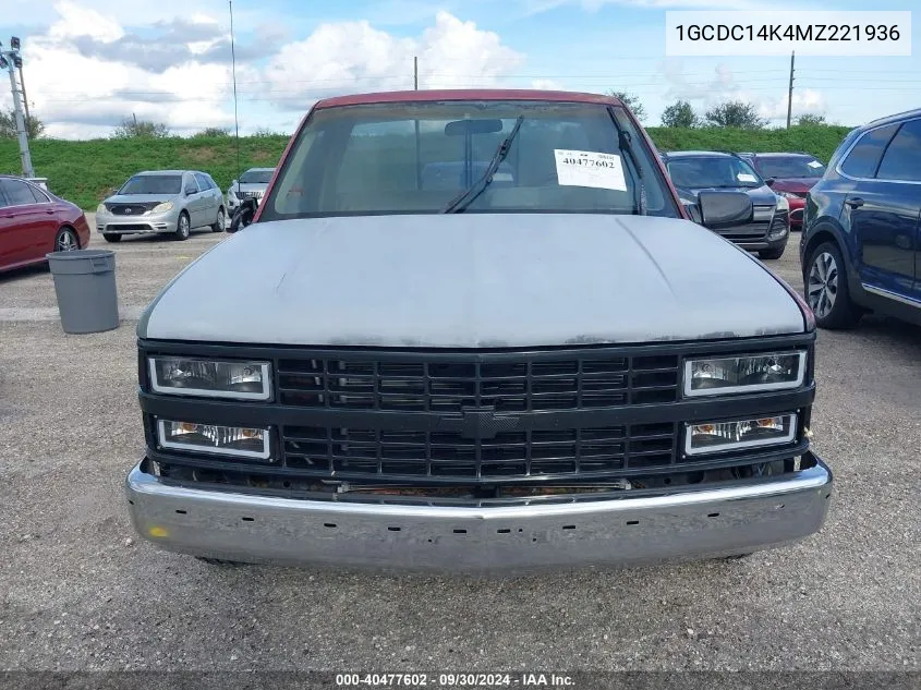 1991 Chevrolet Gmt-400 C1500 VIN: 1GCDC14K4MZ221936 Lot: 40477602