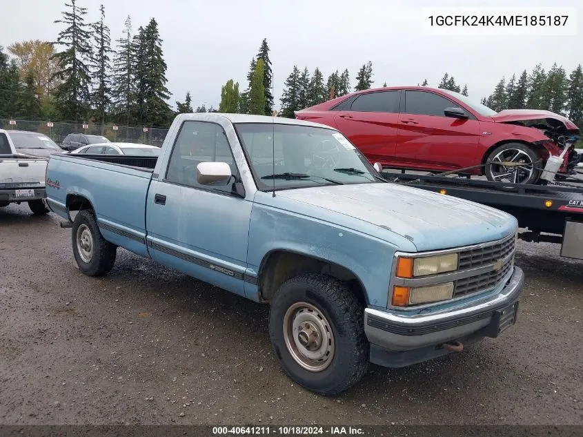 1991 Chevrolet Gmt-400 K2500 VIN: 1GCFK24K4ME185187 Lot: 40641211