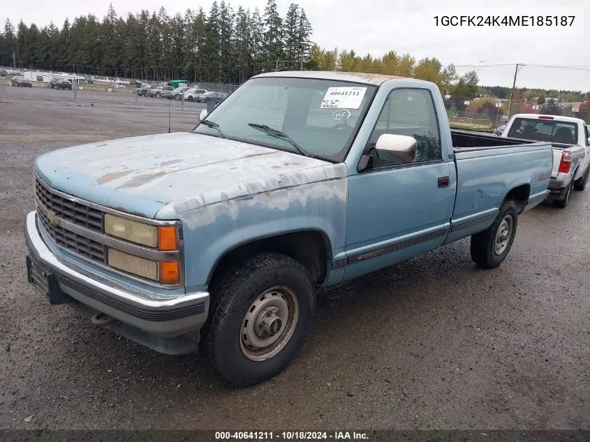 1991 Chevrolet Gmt-400 K2500 VIN: 1GCFK24K4ME185187 Lot: 40641211