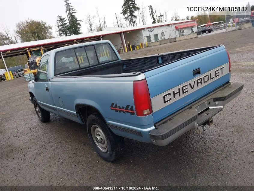 1991 Chevrolet Gmt-400 K2500 VIN: 1GCFK24K4ME185187 Lot: 40641211