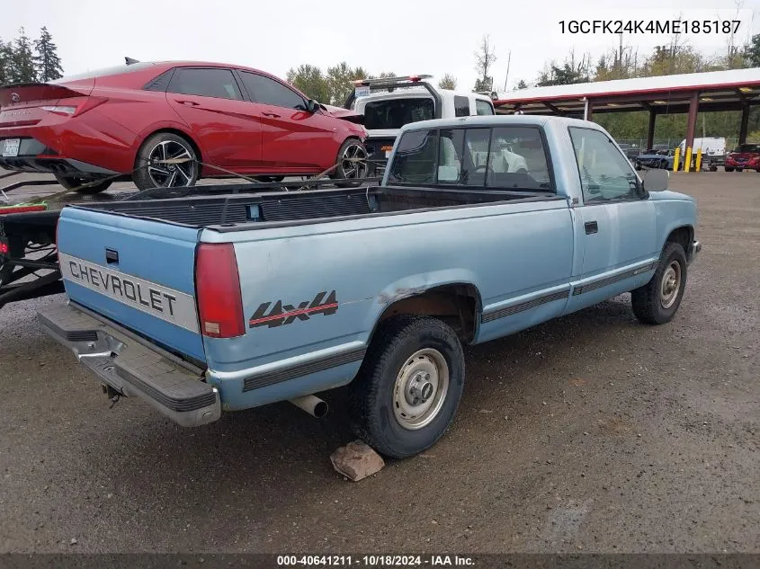 1991 Chevrolet Gmt-400 K2500 VIN: 1GCFK24K4ME185187 Lot: 40641211