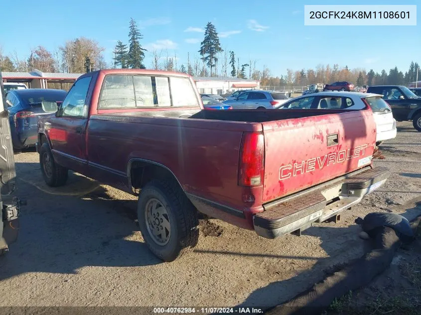 1991 Chevrolet Gmt-400 K2500 VIN: 2GCFK24K8M1108601 Lot: 40762984