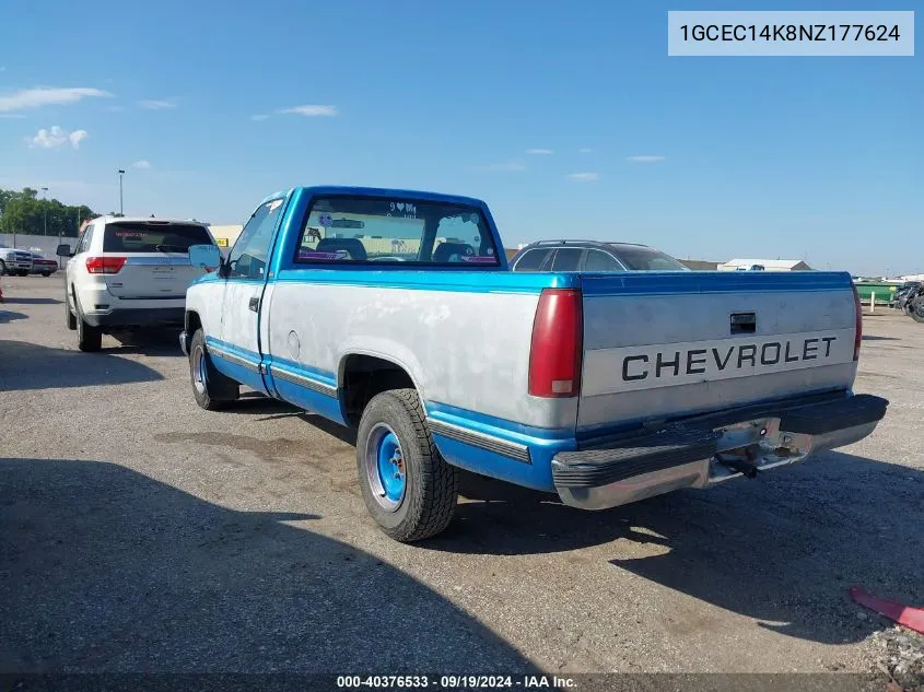 1992 Chevrolet Gmt-400 C1500 VIN: 1GCEC14K8NZ177624 Lot: 40376533