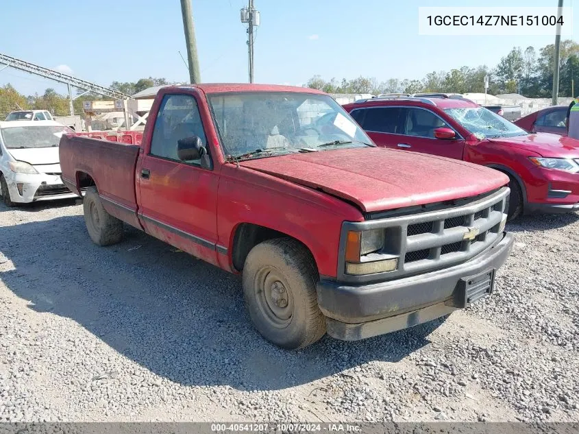 1992 Chevrolet Gmt-400 C1500 VIN: 1GCEC14Z7NE151004 Lot: 40541207