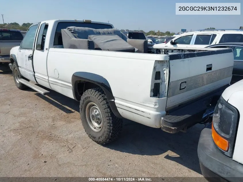 1992 Chevrolet Gmt-400 C2500 VIN: 2GCGC29K3N1232674 Lot: 40554474