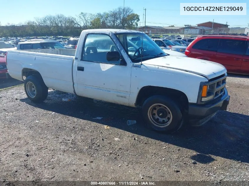 1992 Chevrolet Gmt-400 C1500 VIN: 1GCDC14Z2NE129049 Lot: 40807668