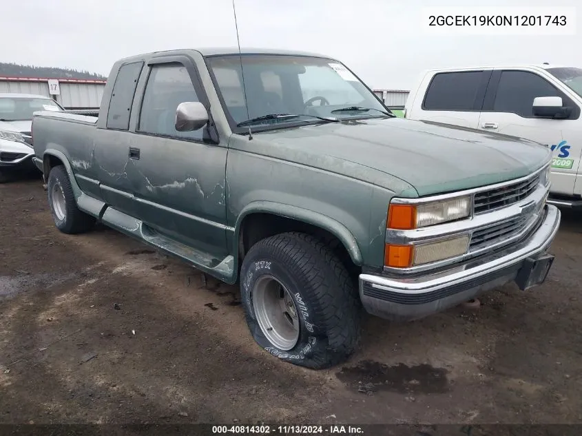 2GCEK19K0N1201743 1992 Chevrolet Gmt-400 K1500