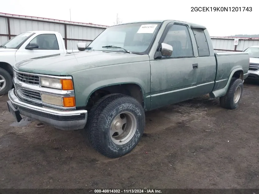 2GCEK19K0N1201743 1992 Chevrolet Gmt-400 K1500