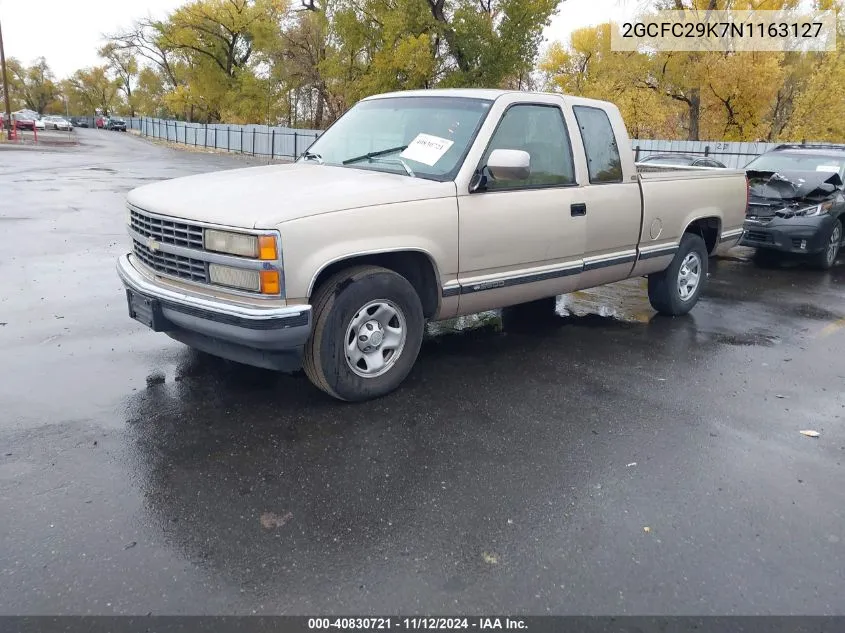 1992 Chevrolet Gmt-400 C2500 VIN: 2GCFC29K7N1163127 Lot: 40830721