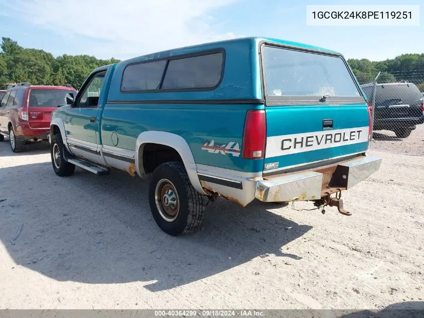 1993 Chevrolet Gmt-400 K2500 VIN: 1GCGK24K8PE119251 Lot: 40364299