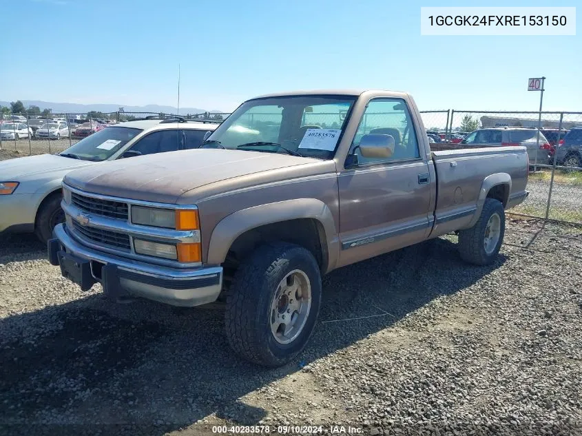 1994 Chevrolet Gmt-400 K2500 VIN: 1GCGK24FXRE153150 Lot: 40283578