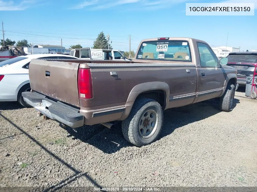 1994 Chevrolet Gmt-400 K2500 VIN: 1GCGK24FXRE153150 Lot: 40283578