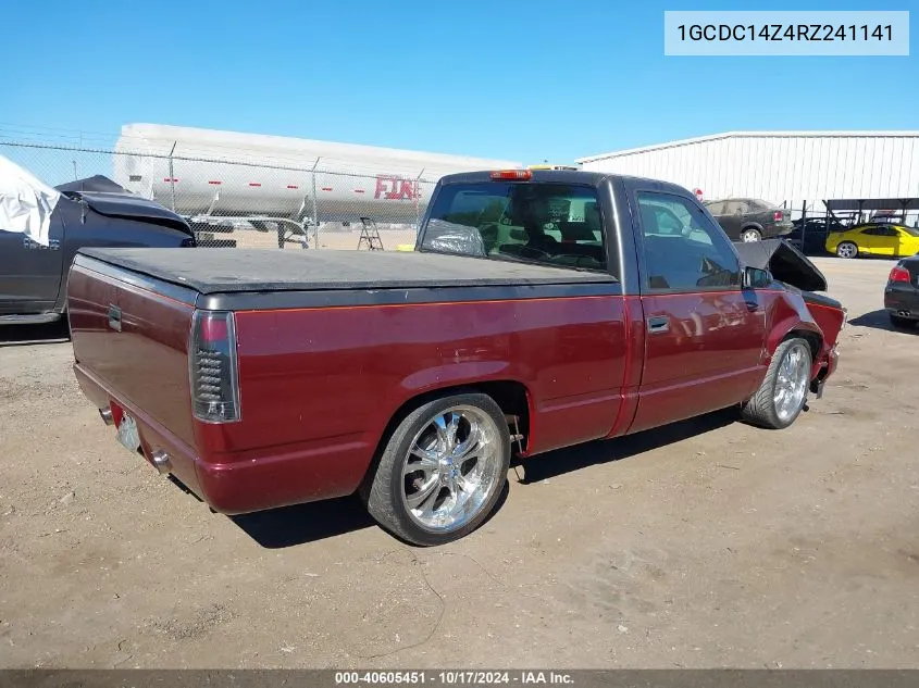 1994 Chevrolet Gmt-400 C1500 VIN: 1GCDC14Z4RZ241141 Lot: 40605451