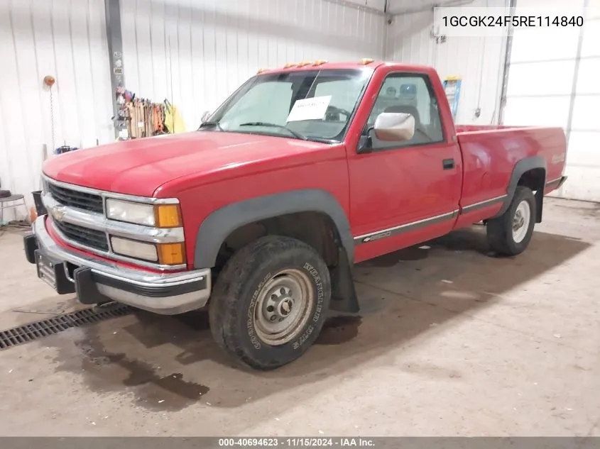 1994 Chevrolet Gmt-400 K2500 VIN: 1GCGK24F5RE114840 Lot: 40694623