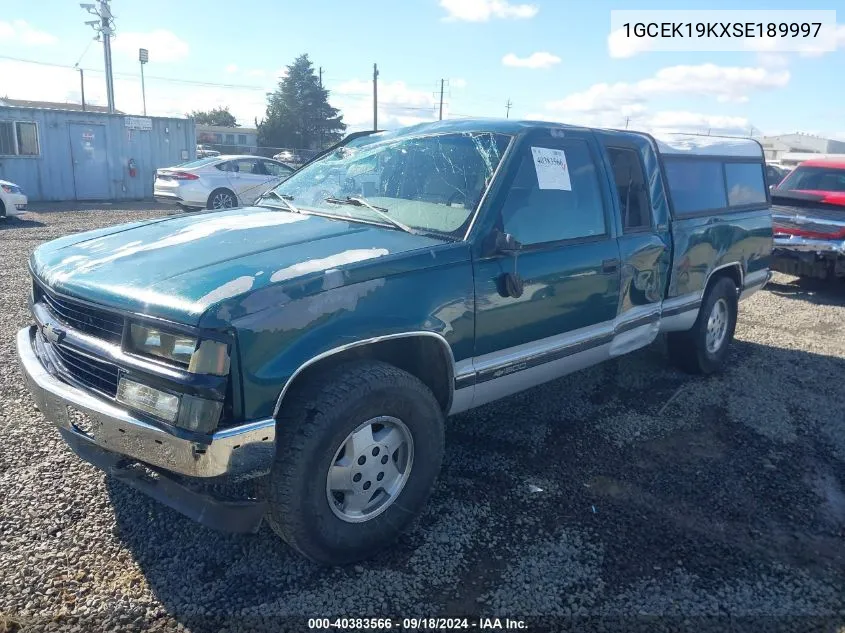 1995 Chevrolet Gmt-400 K1500 VIN: 1GCEK19KXSE189997 Lot: 40383566