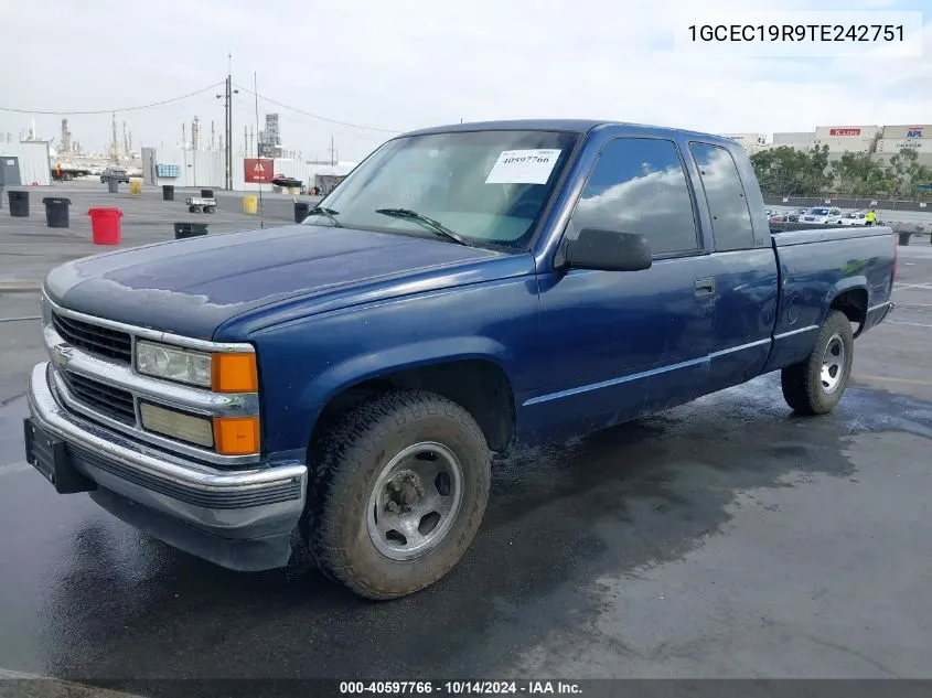 1996 Chevrolet Gmt-400 C1500 VIN: 1GCEC19R9TE242751 Lot: 40597766