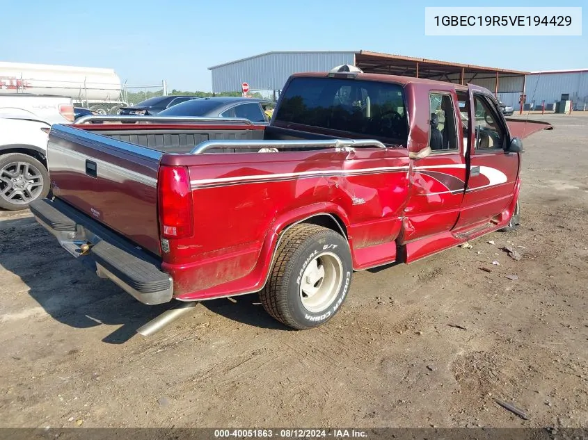 1997 Chevrolet C1500 Fleetside VIN: 1GBEC19R5VE194429 Lot: 40051863