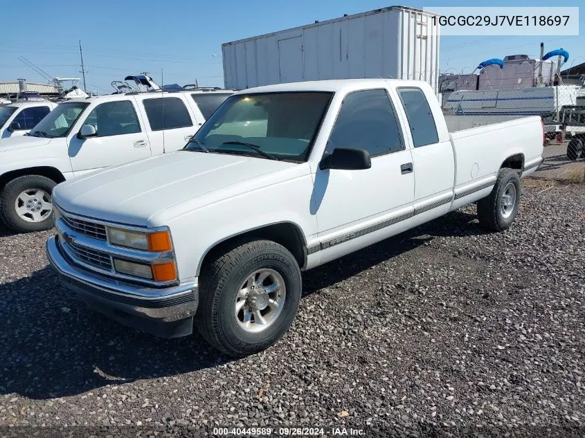 1997 Chevrolet C2500 Hd Fleetside VIN: 1GCGC29J7VE118697 Lot: 40449589