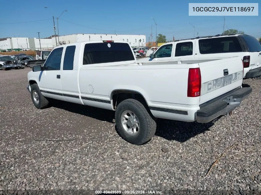 1997 Chevrolet C2500 Hd Fleetside VIN: 1GCGC29J7VE118697 Lot: 40449589