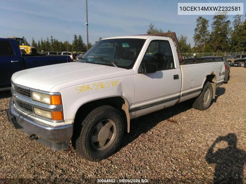 1998 Chevrolet Gmt-400 K1500 VIN: 1GCEK14MXWZ232581 Lot: 30044882