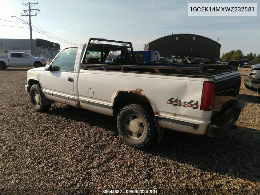 1998 Chevrolet Gmt-400 K1500 VIN: 1GCEK14MXWZ232581 Lot: 30044882