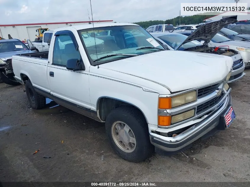 1998 Chevrolet C1500 Fleetside VIN: 1GCEC14M3WZ115132 Lot: 40391772