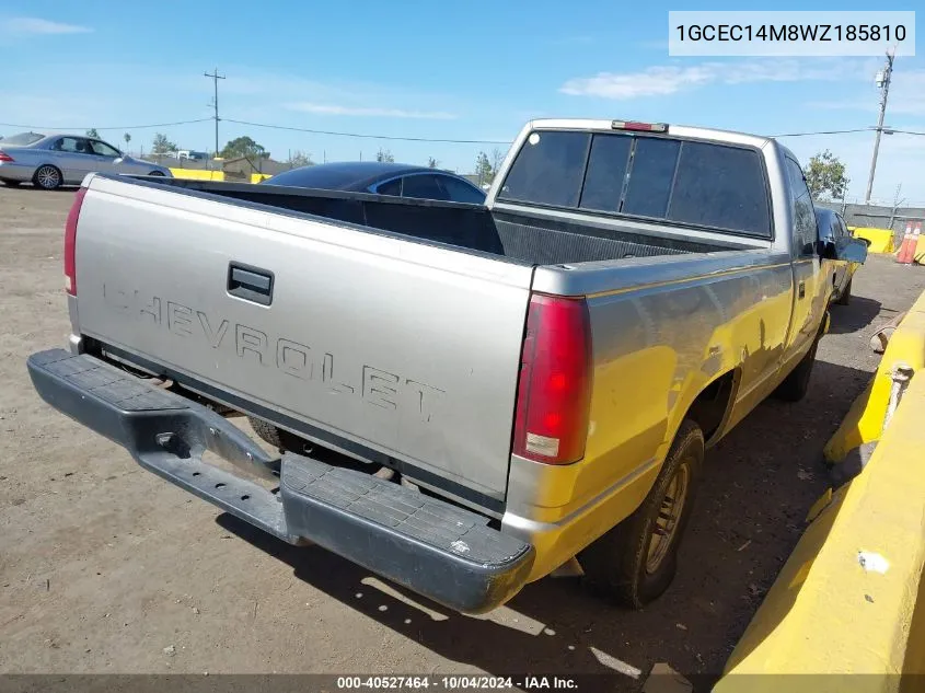 1998 Chevrolet C1500 Fleetside VIN: 1GCEC14M8WZ185810 Lot: 40527464