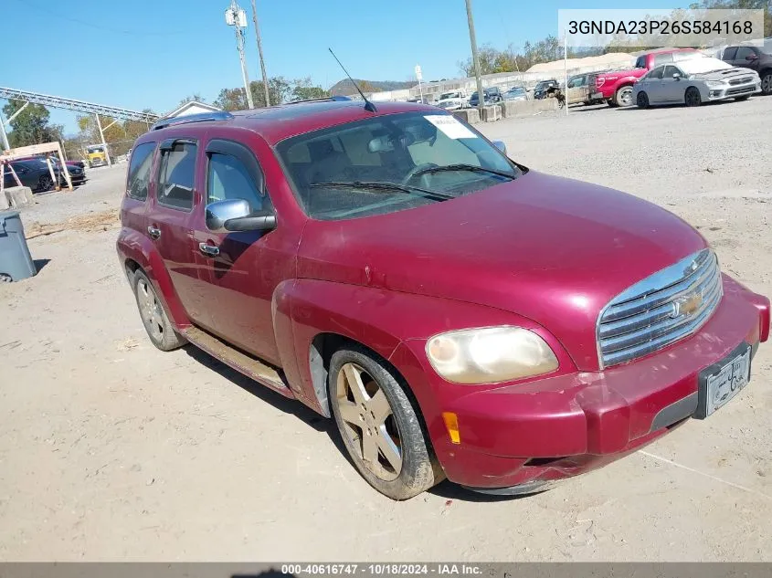 2006 Chevrolet Hhr Lt VIN: 3GNDA23P26S584168 Lot: 40616747