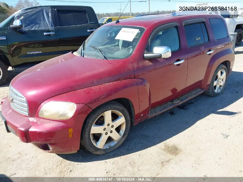 2006 Chevrolet Hhr Lt VIN: 3GNDA23P26S584168 Lot: 40616747