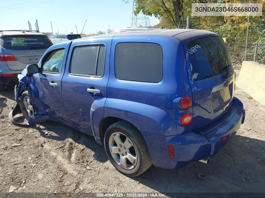 2006 Chevrolet Hhr Lt VIN: 3GNDA23D46S668000 Lot: 40647229