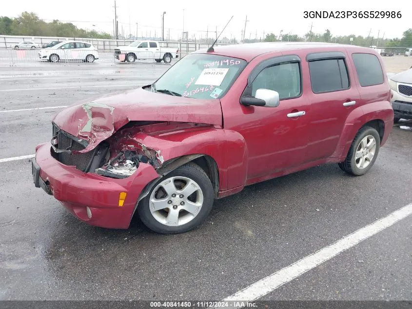 2006 Chevrolet Hhr Lt VIN: 3GNDA23P36S529986 Lot: 40841450