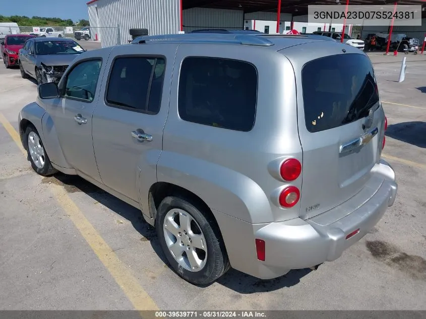 2007 Chevrolet Hhr Lt VIN: 3GNDA23D07S524381 Lot: 39539771