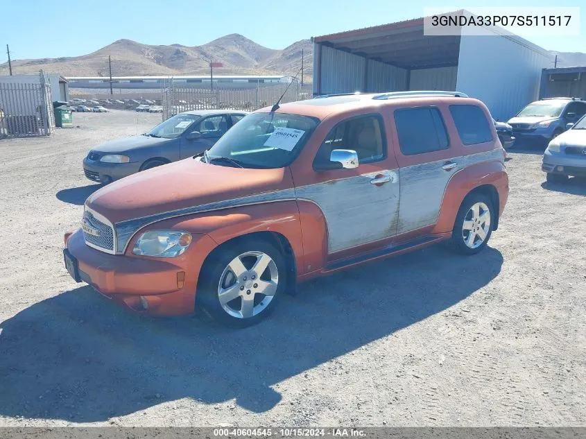 2007 Chevrolet Hhr Lt VIN: 3GNDA33P07S511517 Lot: 40604545