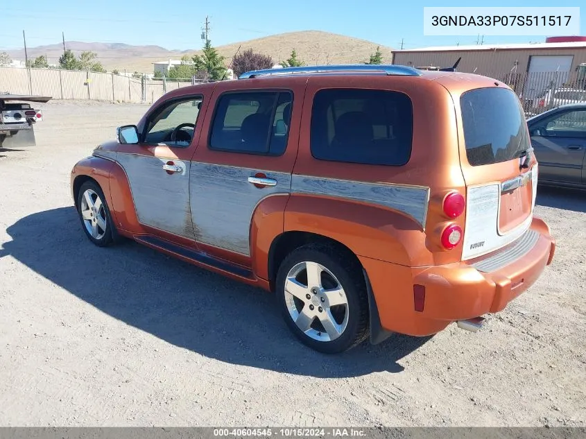 2007 Chevrolet Hhr Lt VIN: 3GNDA33P07S511517 Lot: 40604545