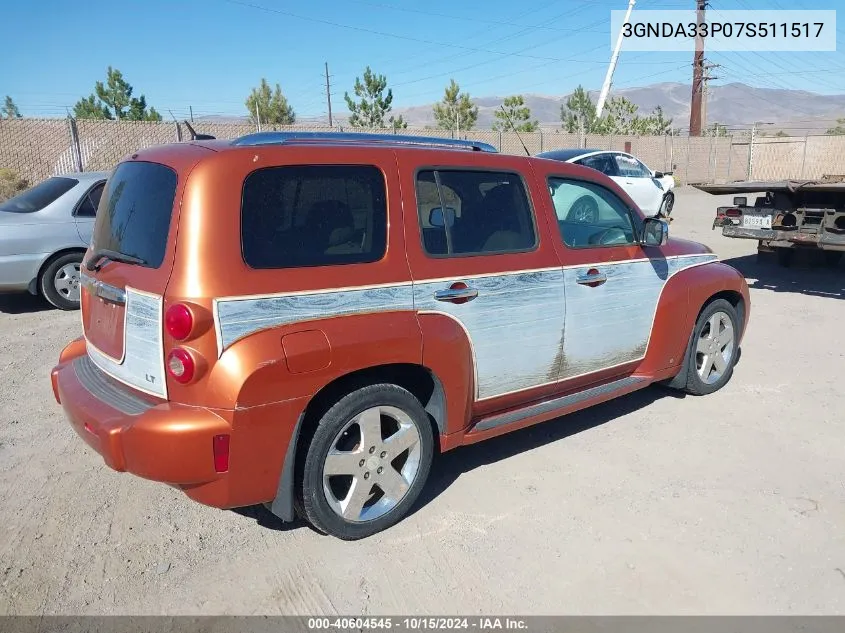 2007 Chevrolet Hhr Lt VIN: 3GNDA33P07S511517 Lot: 40604545