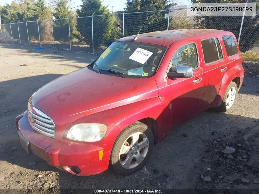 2007 Chevrolet Hhr Lt VIN: 3GNDA23P27S598699 Lot: 40737418