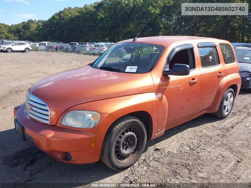 2008 Chevrolet Hhr Ls VIN: 3GNDA13D48S602740 Lot: 40568357