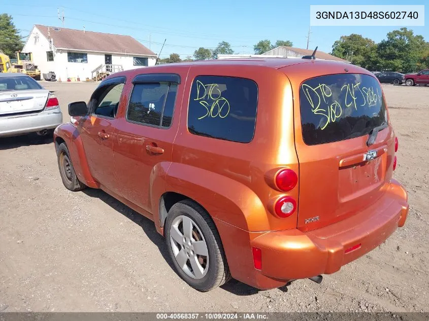 2008 Chevrolet Hhr Ls VIN: 3GNDA13D48S602740 Lot: 40568357