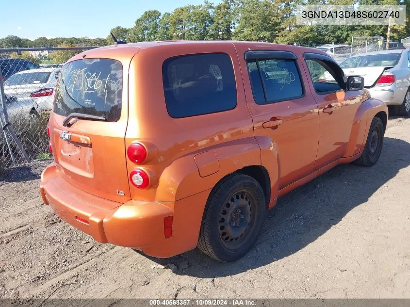 2008 Chevrolet Hhr Ls VIN: 3GNDA13D48S602740 Lot: 40568357