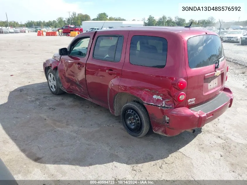 2008 Chevrolet Hhr Ls VIN: 3GNDA13D48S576592 Lot: 40594723