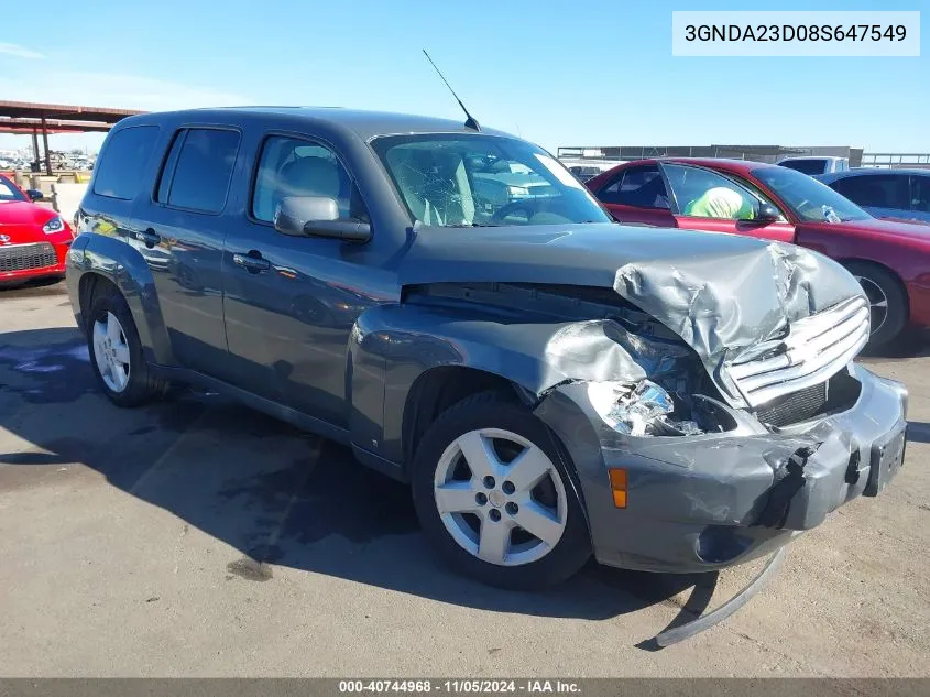 2008 Chevrolet Hhr Lt VIN: 3GNDA23D08S647549 Lot: 40744968