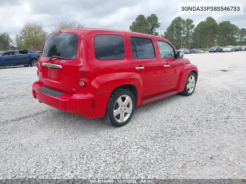 2008 Chevrolet Hhr Lt VIN: 3GNDA33P38S546733 Lot: 40744980