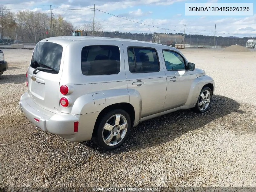 2008 Chevrolet Hhr Ls VIN: 3GNDA13D48S626326 Lot: 40827215