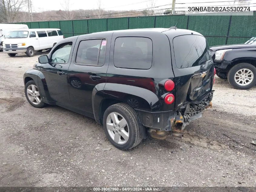 2010 Chevrolet Hhr Lt VIN: 3GNBABDB2AS530274 Lot: 39087960