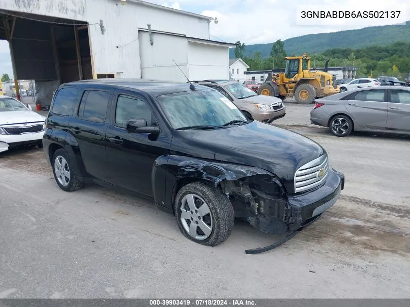 2010 Chevrolet Hhr Lt VIN: 3GNBABDB6AS502137 Lot: 39903419